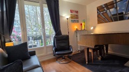 Salle d'attente du cabinet dentaire du docteur Olivier Voss à Paris